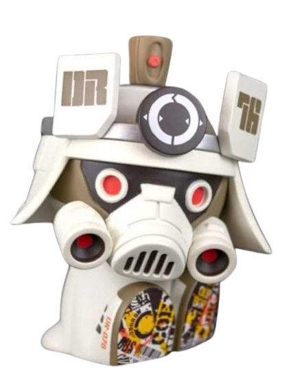 Canbot76- Phantom White Canbot Canz Art Toy by Dragon76 x Czee13