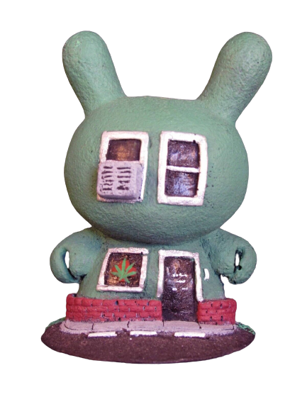 Cannabis Dispensary Original Dunny Town Art Toy by Task One