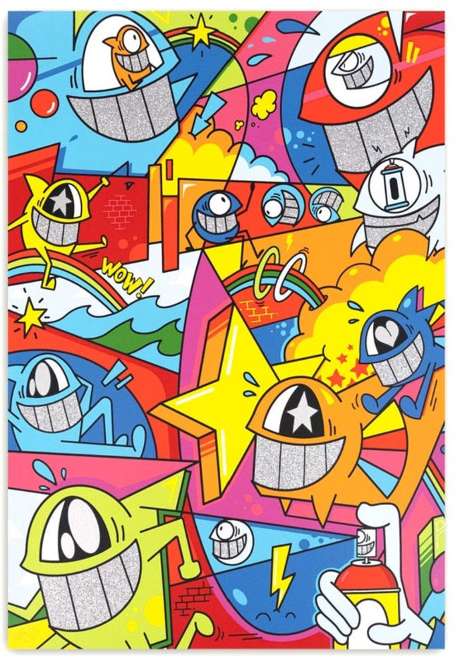 Catch The Stars Special Edition I PP Serigraph Print by El Pez