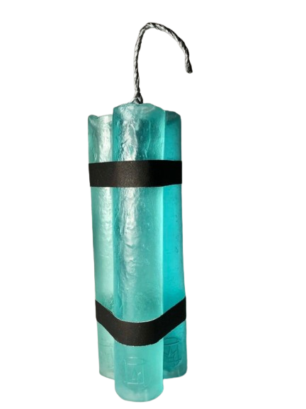 Ice Blue Dynamite Bundle Original Acrylic Sculpture by Jenna Morello