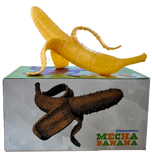 Mecha Banana Yellow Art Toy by Wacko x Frank Kozik