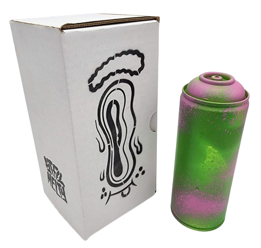 Melty Misfit Eye Drip- Pink/Green Spray Paint Can by Buff Monster
