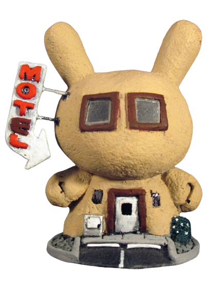 Motel Hotel Original Dunny Town Art Toy by Task One