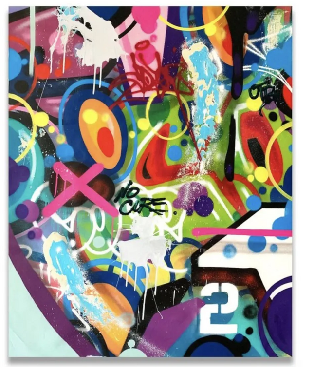 No Cure Original Acrylic Spray Paint Painting by Cope2- Fernando Carlo