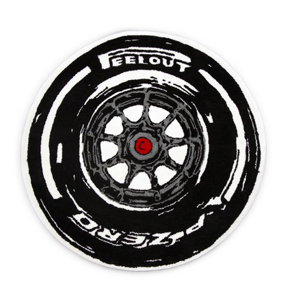 P Zero Peel Out Medium Tire Rug by Scuderia Ferrari x Joshua Vides
