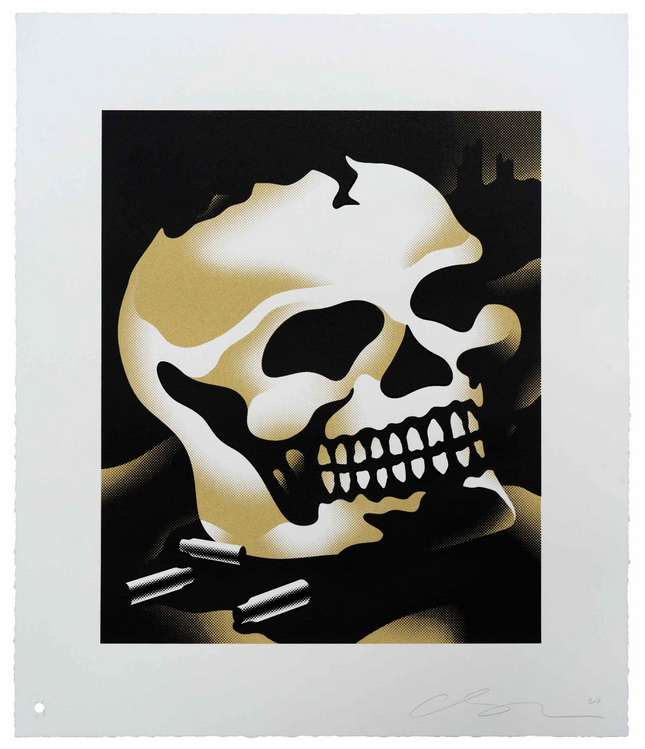 Peace Gold Silkscreen Print by Cleon Peterson