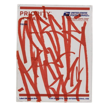 Priority Mail 228-2016 Slap-Up Label Sticker Original Tag Art by Saber Red 1