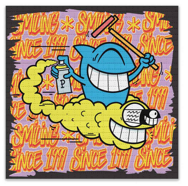 Spraying Clouds Blotter Paper Archival Print by El Pez