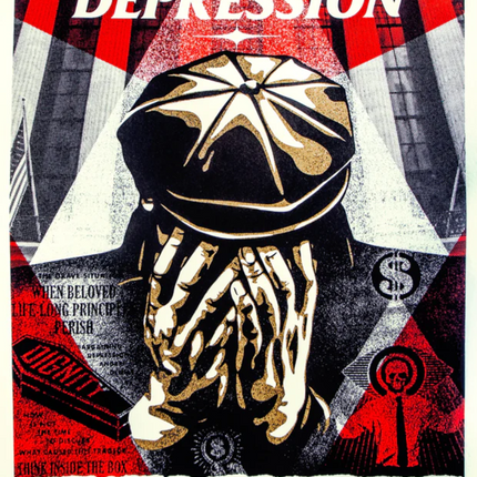 The Greed Depression Large Format Silkscreen Print by NoName x Shepard Fairey- OBEY