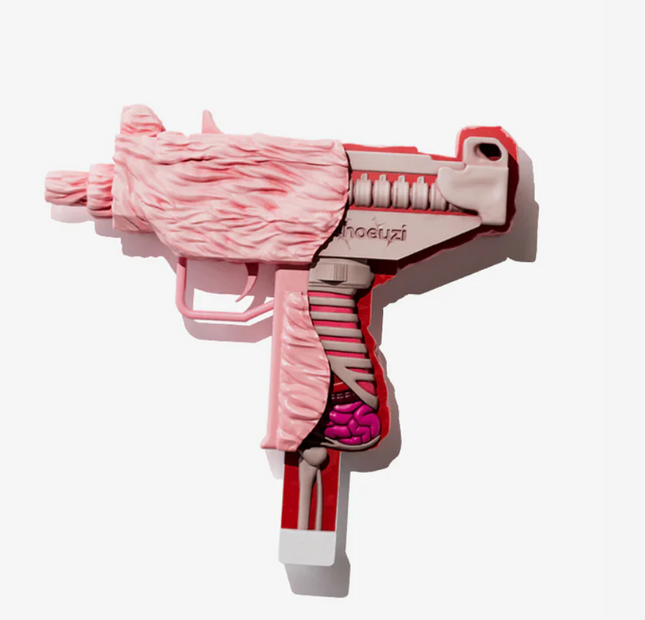 WANF Flayed Pink 100% Gun Art Sculpture by J-LDN aka Jack London