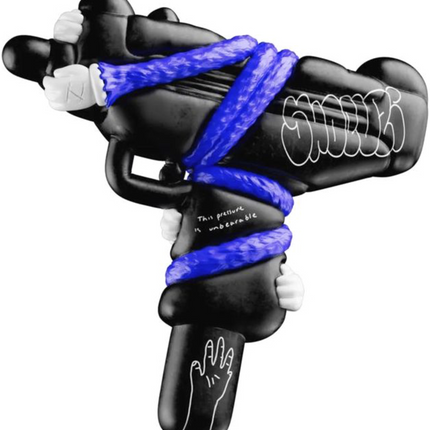 Clingy Companion Blue Shoeuzi 100% Gun Art Sculpture by J-LDN aka Jack London