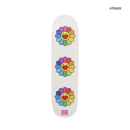 Flower 8.0 White Skateboard Art Deck by Takashi Murakami TM/KK