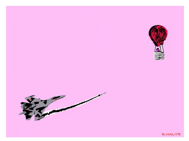 Love is in the Air 1.0 Main Pink Giclee Print by R-Malite