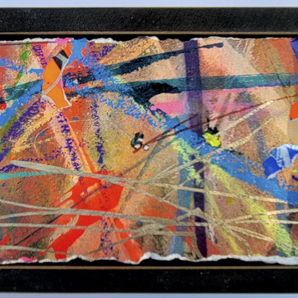Mini Abstract Shadowbox 01_1a Original Spray Paint Acrylic Painting by Saber