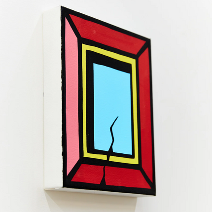 Red Window Canvas HPM Silkscreen Print by Joshua Vides