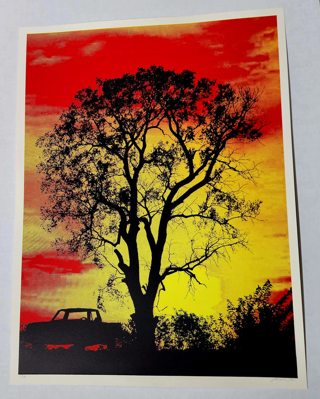 Southern Sunset Silkscreen Print by Nate Duval