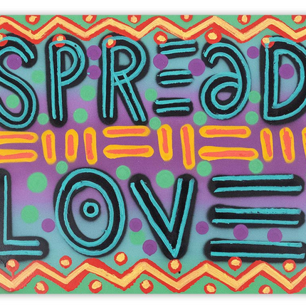 Spread Love XXXIV Original Acrylic Spray Paint Painting by Snoeman