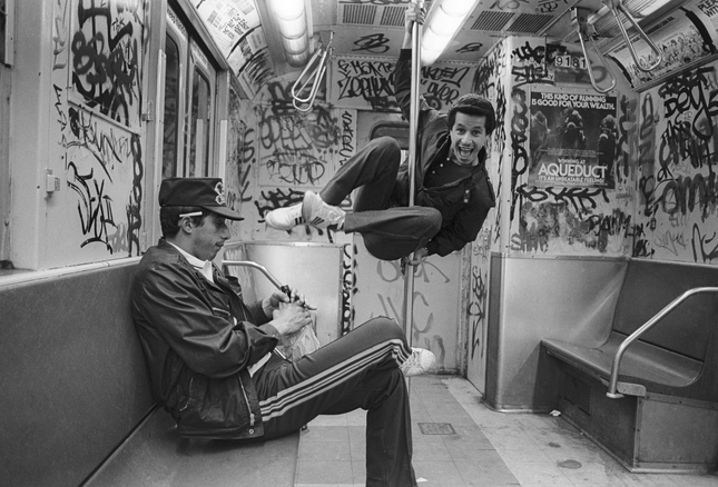 Subway Train B-Boys Archival Print by Ricky Flores