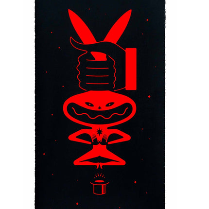 Abracadabra- Red Silkscreen Print by Cleon Peterson