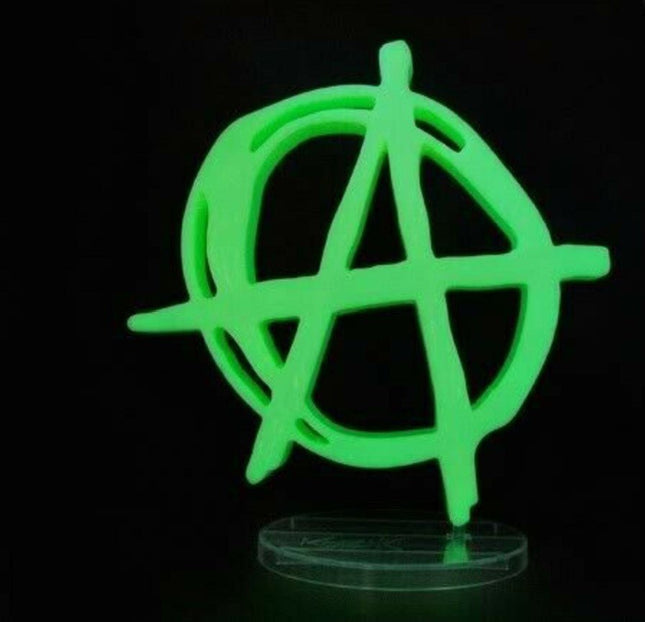 Anarchy Symbol Glow in the Dark Bloody Art Toy by Frank Kozik