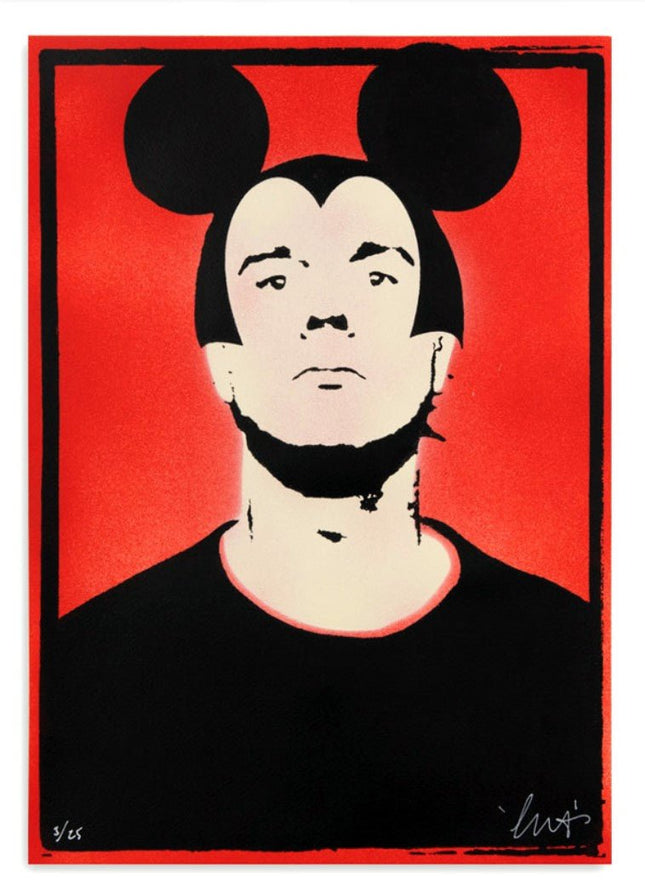 Andy Mouse HPM Stencil Silkscreen Print by Copyright