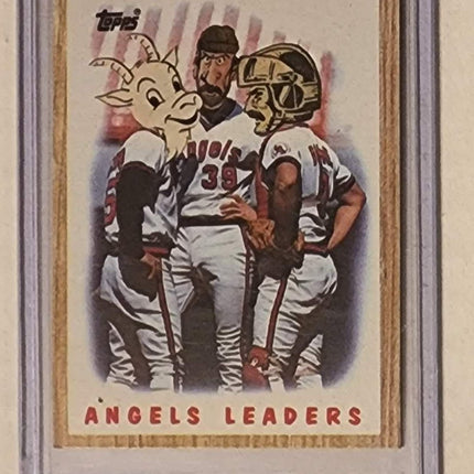 Angels Leaders Riot Cop Goat Angels Original Collage Baseball Card Art by Pat Riot