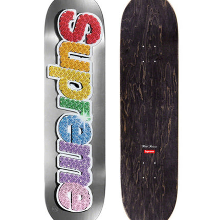 Bling Box Logo Platinum Skateboard Art Deck by Supreme