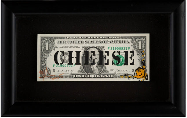 Cheese Dollar Original Mixed Media Painting by RYCA- Ryan Callanan