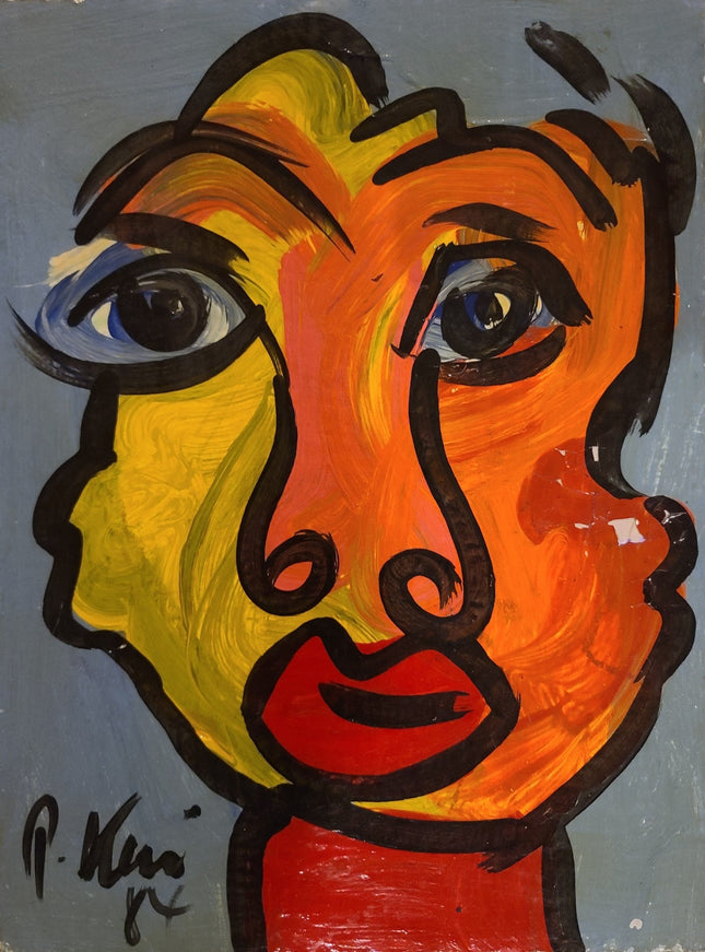 Childs Face 84 Original Oil Painting by Peter Keil