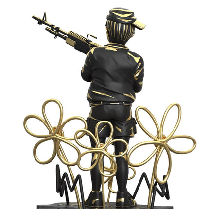 Crayon Shooter LA Gold Polystone Sculpture by Brandalised