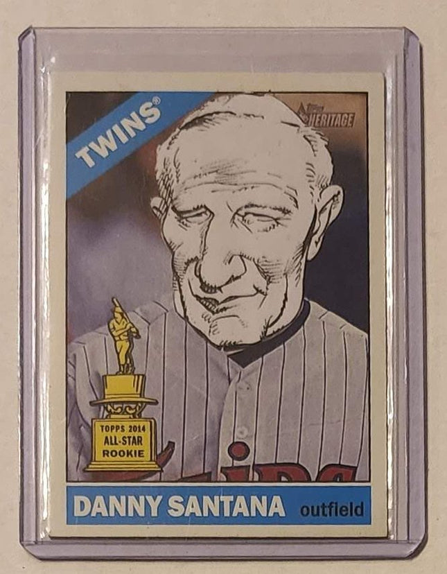 Danny Santana Big Head Twins Original Collage Baseball Card Art by Pat Riot
