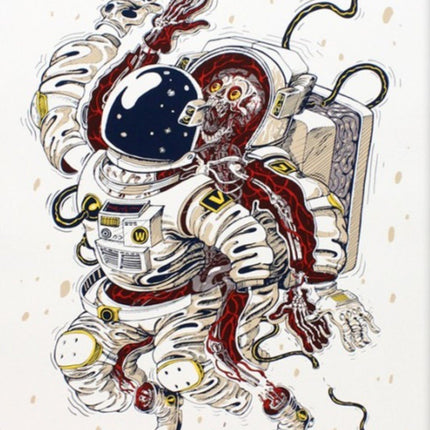 Dissection Of An Astronaut Silkscreen Print by Nychos