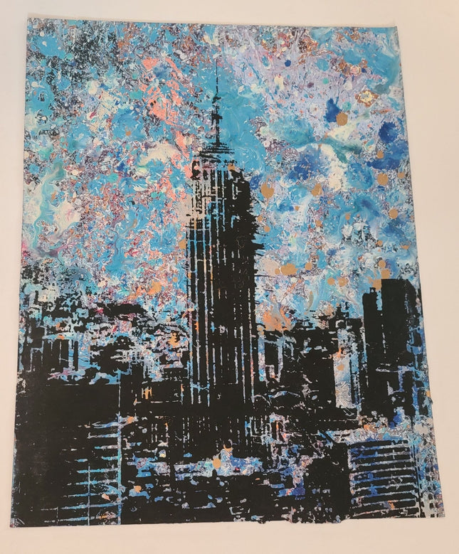 Empire State Building HPM Acrylic Silkscreen Print by Bobby Hill