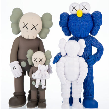 Family- Brown/Blue/White Fine Art Toy by Kaws- Brian Donnelly