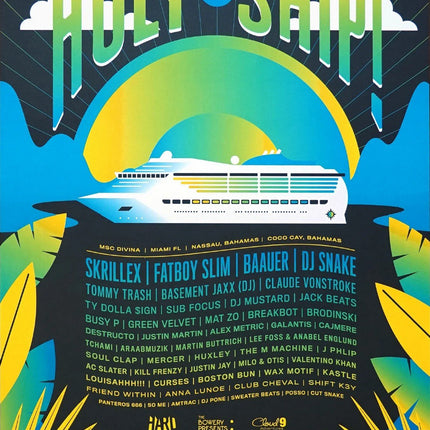 Hard Holy Ship 5 2015 Silkscreen Print by MFG- Matt Goldman