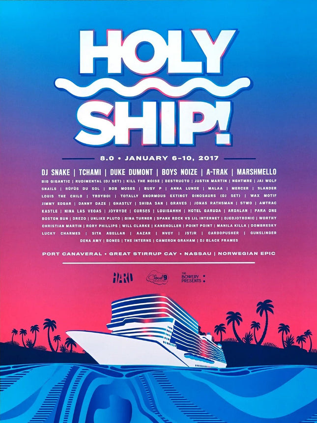 Hard Holy Ship 8 2017 Silkscreen Print by MFG- Matt Goldman
