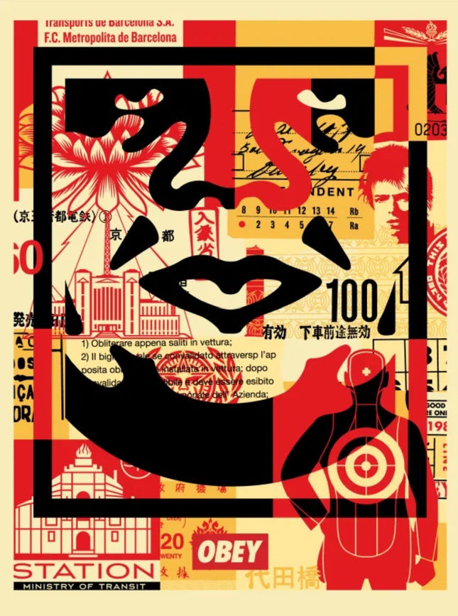 Icon Collage Bottom- Large Format Silkscreen Print by Shepard Fairey- OBEY