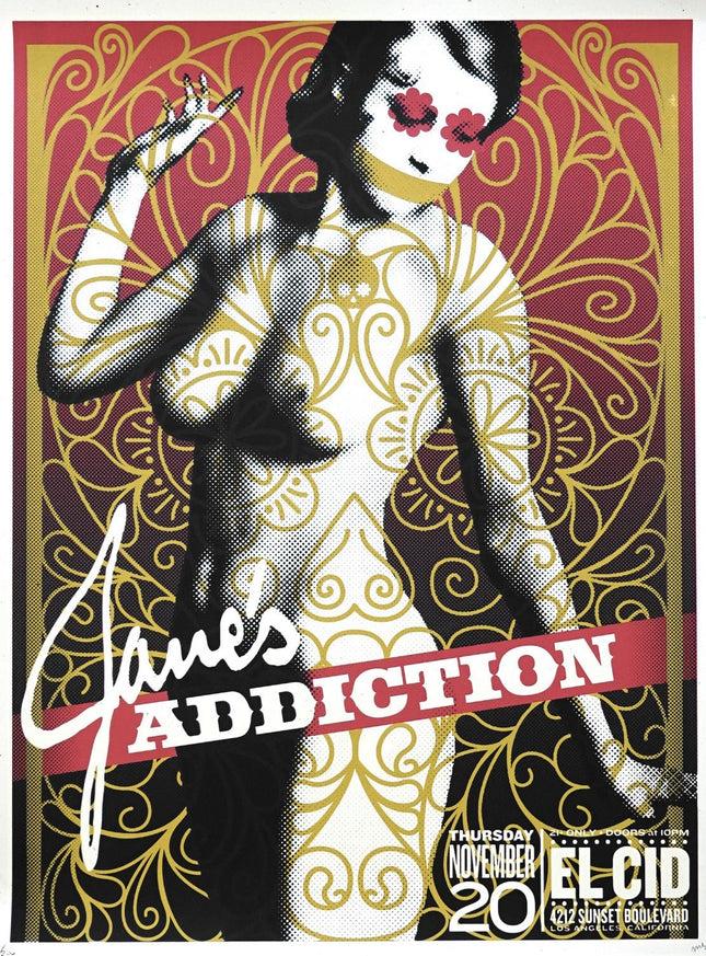 Jane's Addiction at El Cid 2008 AP Silkscreen Print by MFG- Matt Goldman