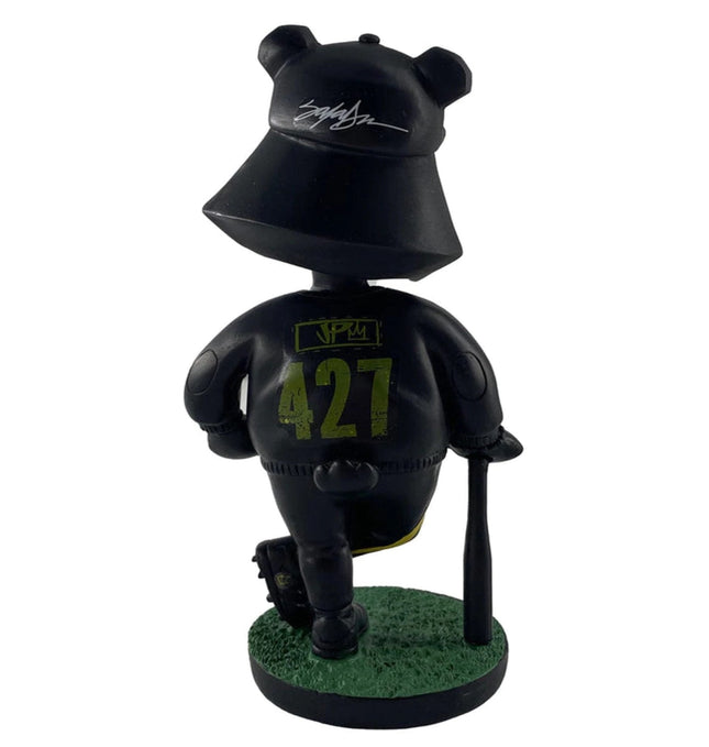 JP Money Bear Triple Black Bobble Head Art Toy by King Saladeen