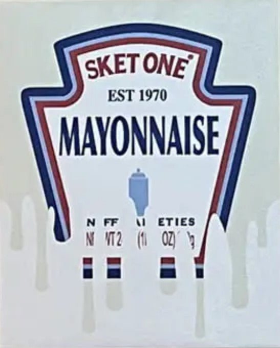Mayonnaise Condiment Canvas Giclee Print by Sket-One