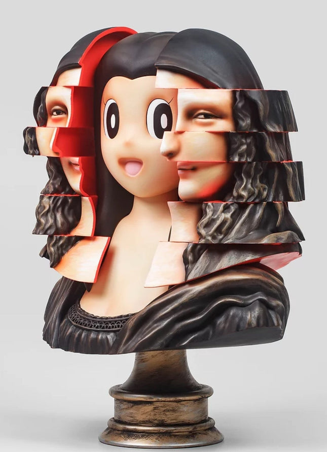 Mona Lisa Discovering Fools Paradise Art Toy Sculpture by Straveling Muzeum