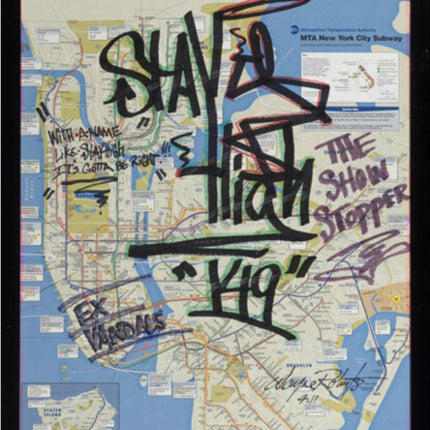 MTA Subway Map Tag Show Stopper Original Drawing by Stay High 149- Wayne Roberts