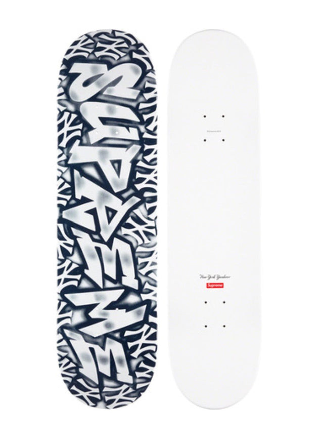 New York Yankees Airbrush White Skateboard Art Deck by Supreme
