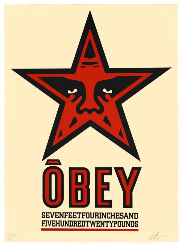 Obey Star- Large Format Serigraph Print by Shepard Fairey- OBEY