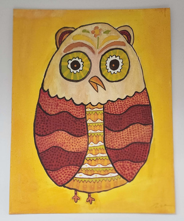 Owl Egg Earth Original Painting by Nate Duval