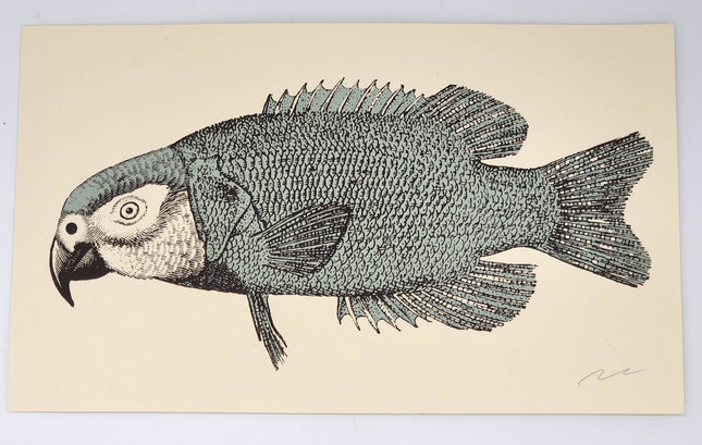 Parrotfish Silkscreen Print by Nate Duval