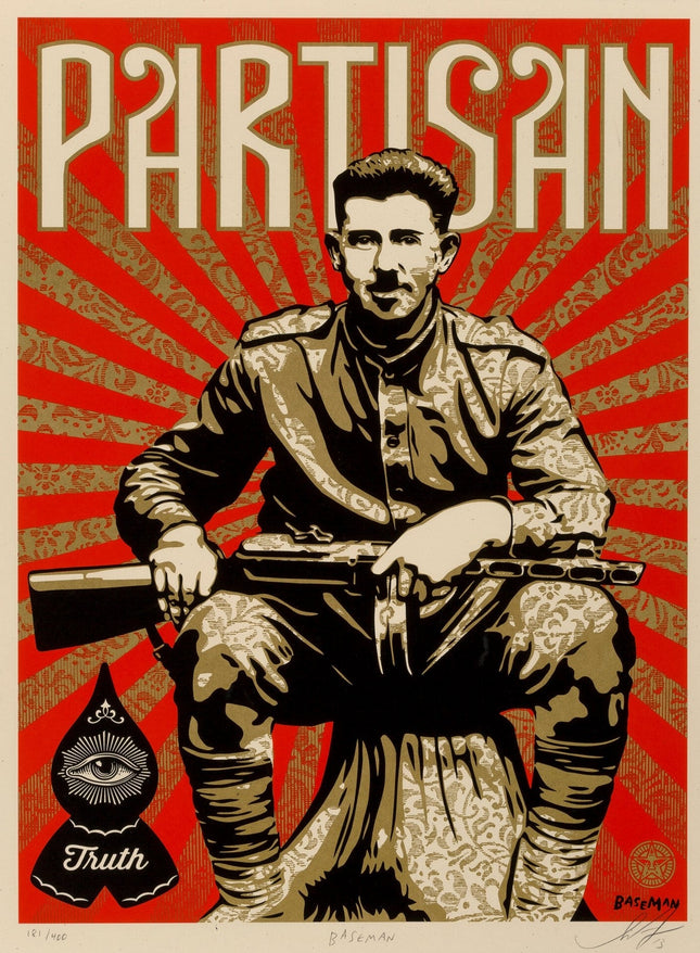 Partisan Silkscreen Print by Shepard Fairey- OBEY