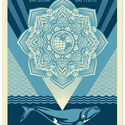 Protect The Blue Planet- Large Format Serigraph Print by Shepard Fairey- OBEY