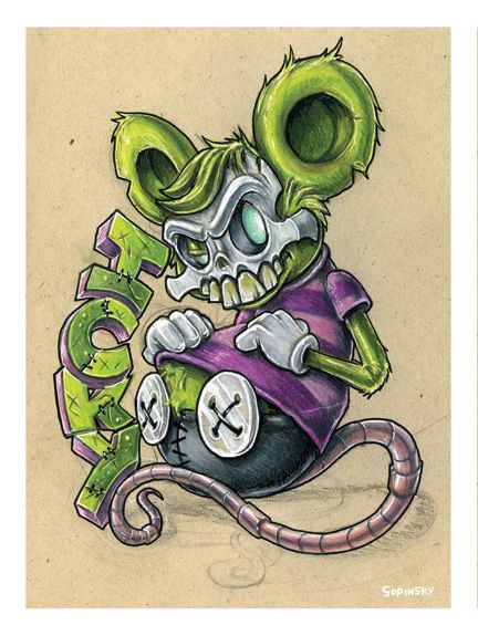 Sick Icky Mouse Giclee Print by Brandon Sopinsky