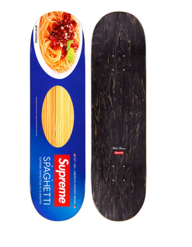 Spaghetti Skateboard Blue Skateboard Art Deck by Supreme